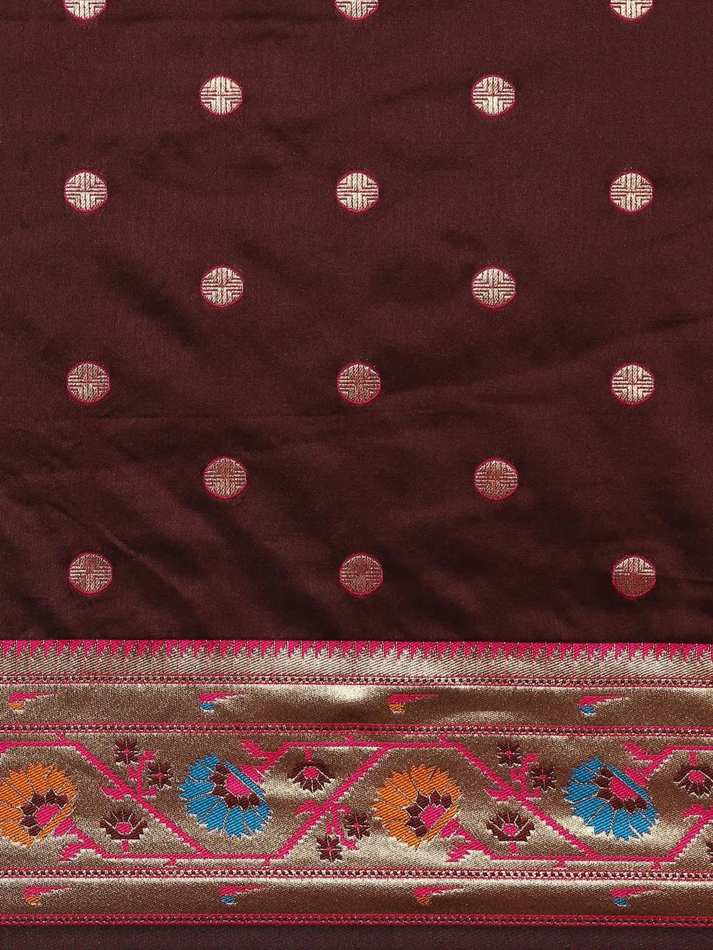 Brown Colour Yevla Paithani Soft Silk Saree