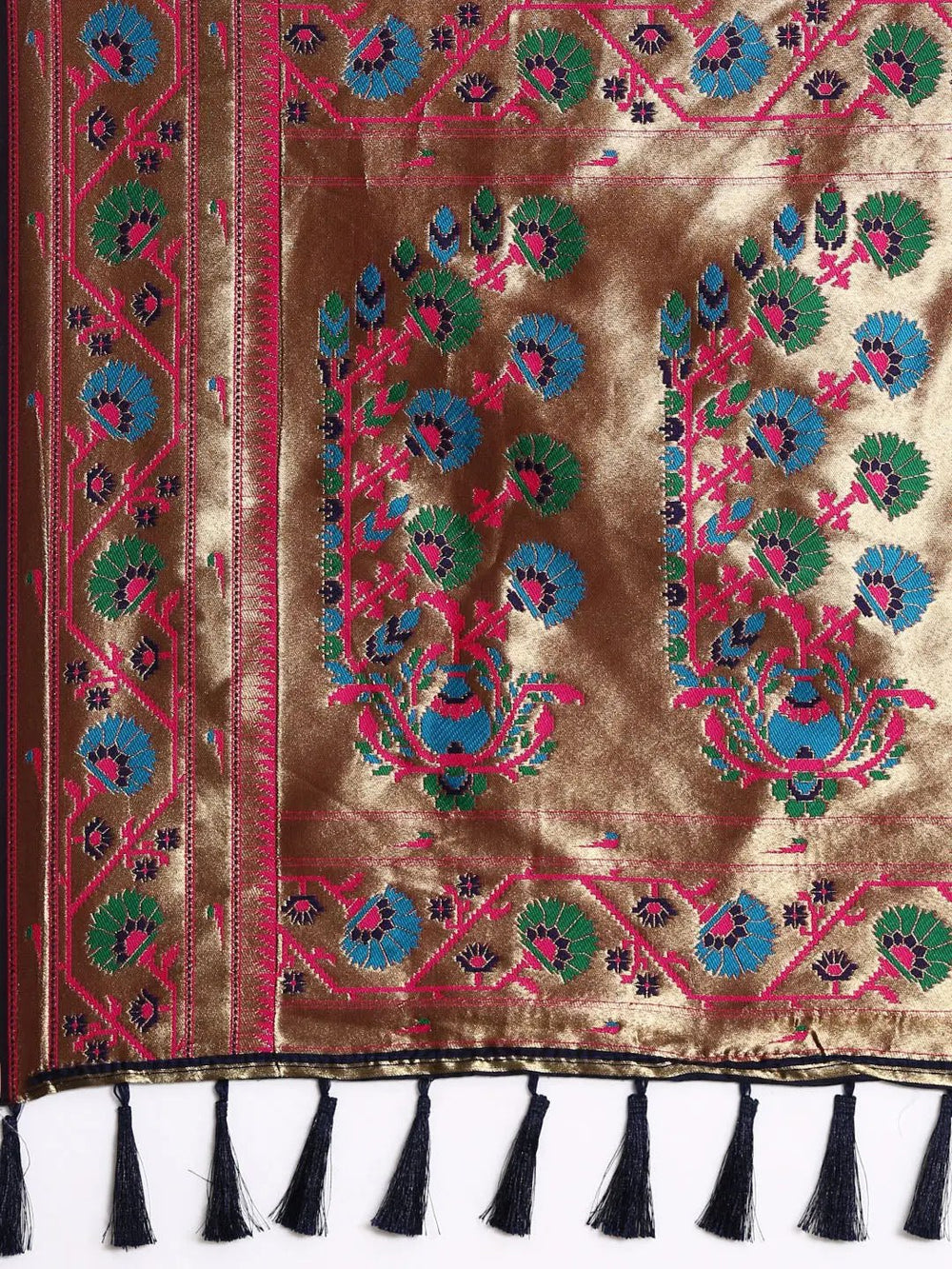 Navy Colour Yevla Paithani Soft Silk Saree