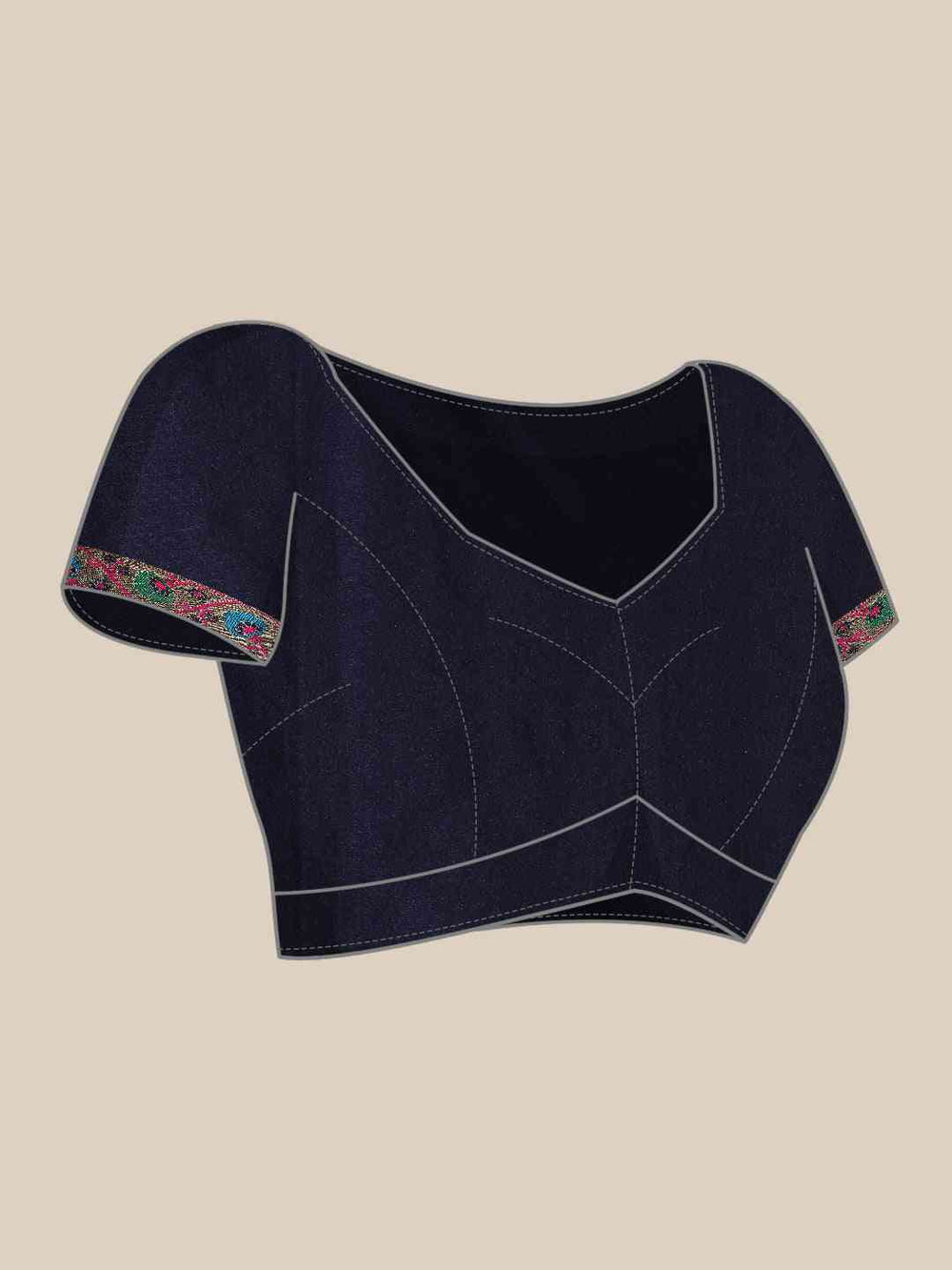 Navy Colour Yevla Paithani Soft Silk Saree