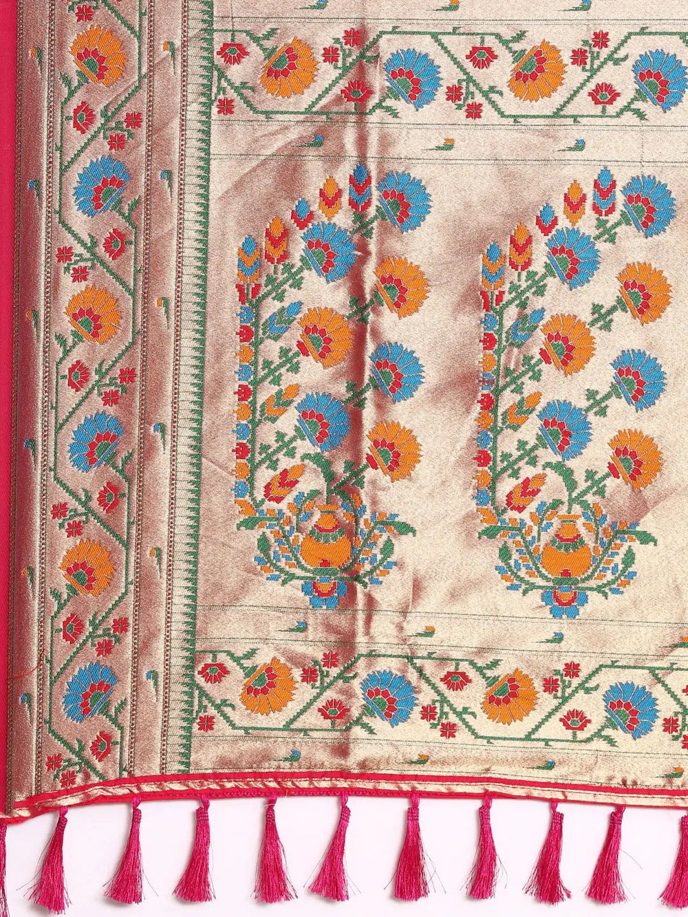 Pink Colour Yevla Paithani Soft Silk Saree