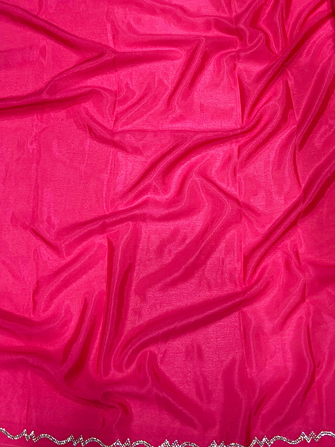 Vibrant Poly Chiffon Stone Work Saree

