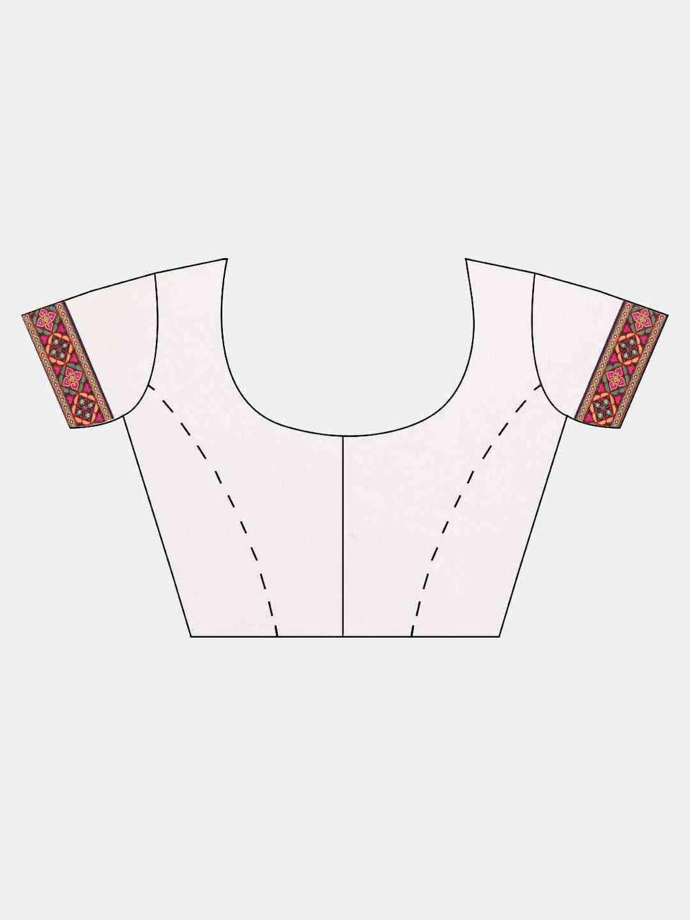  Royal Pink Katchi Embroidery Saree for Festive Wear