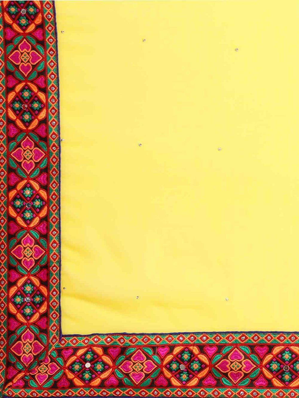Royal Yellow Colour Festive Poly Georgette Saree 