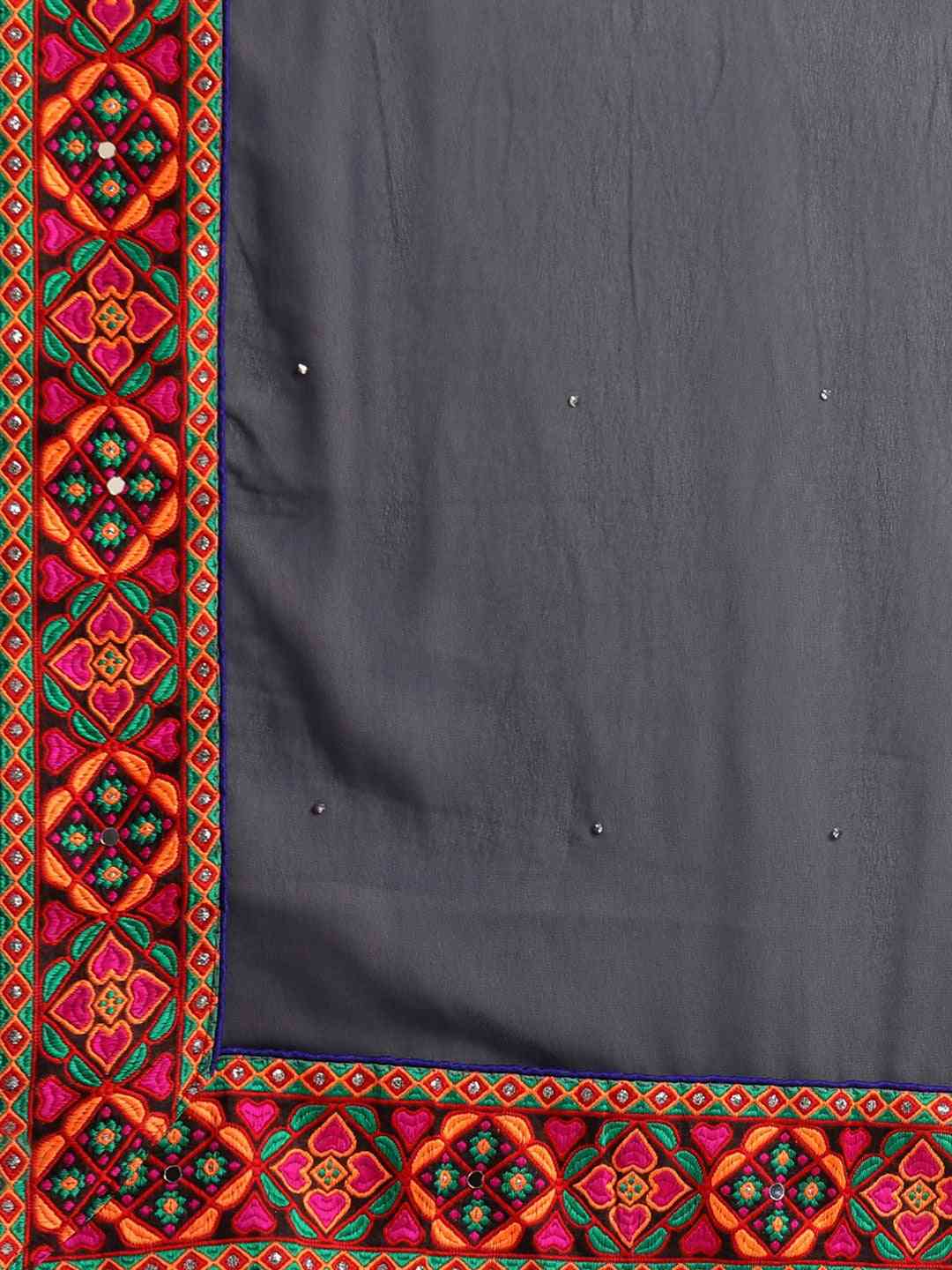 Stylish Royal Navy Colour Festive Wear Poly Georgette Saree
