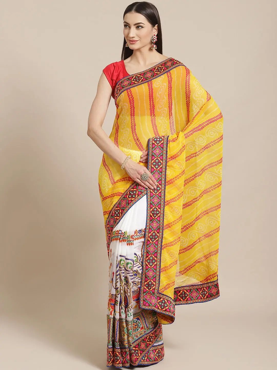Shop Royal Katchi Embroidery Festive Wear Saree | Vastranand