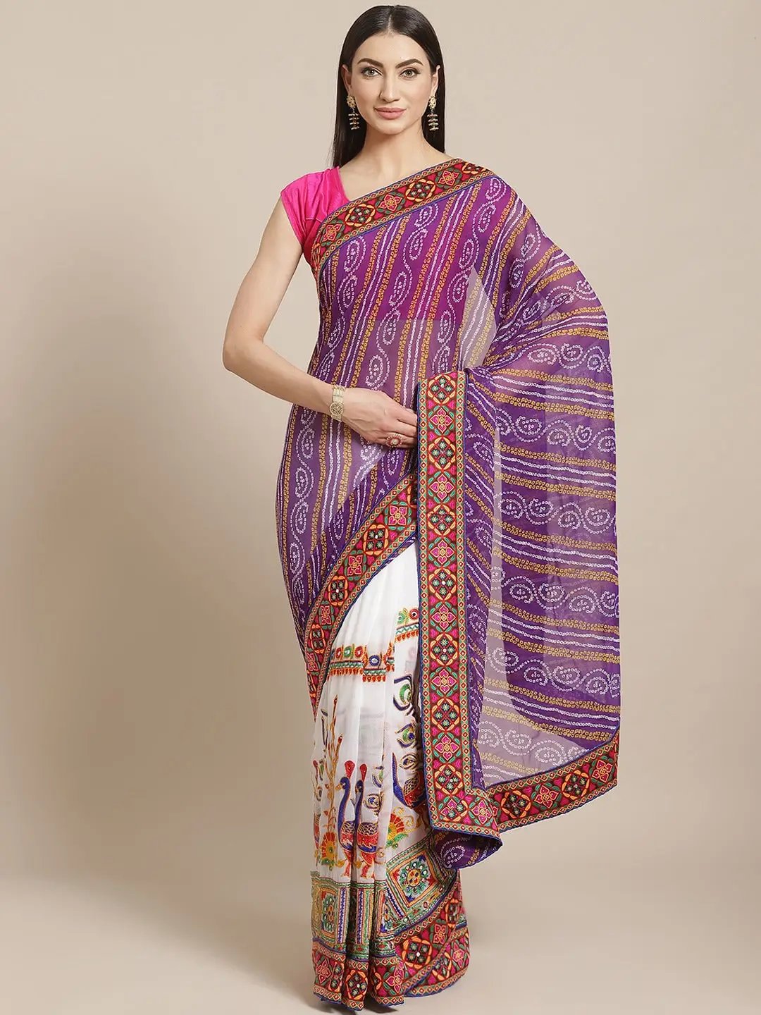 Shop Royal Katchi Embroidery Festive Wear Saree | Vastranand