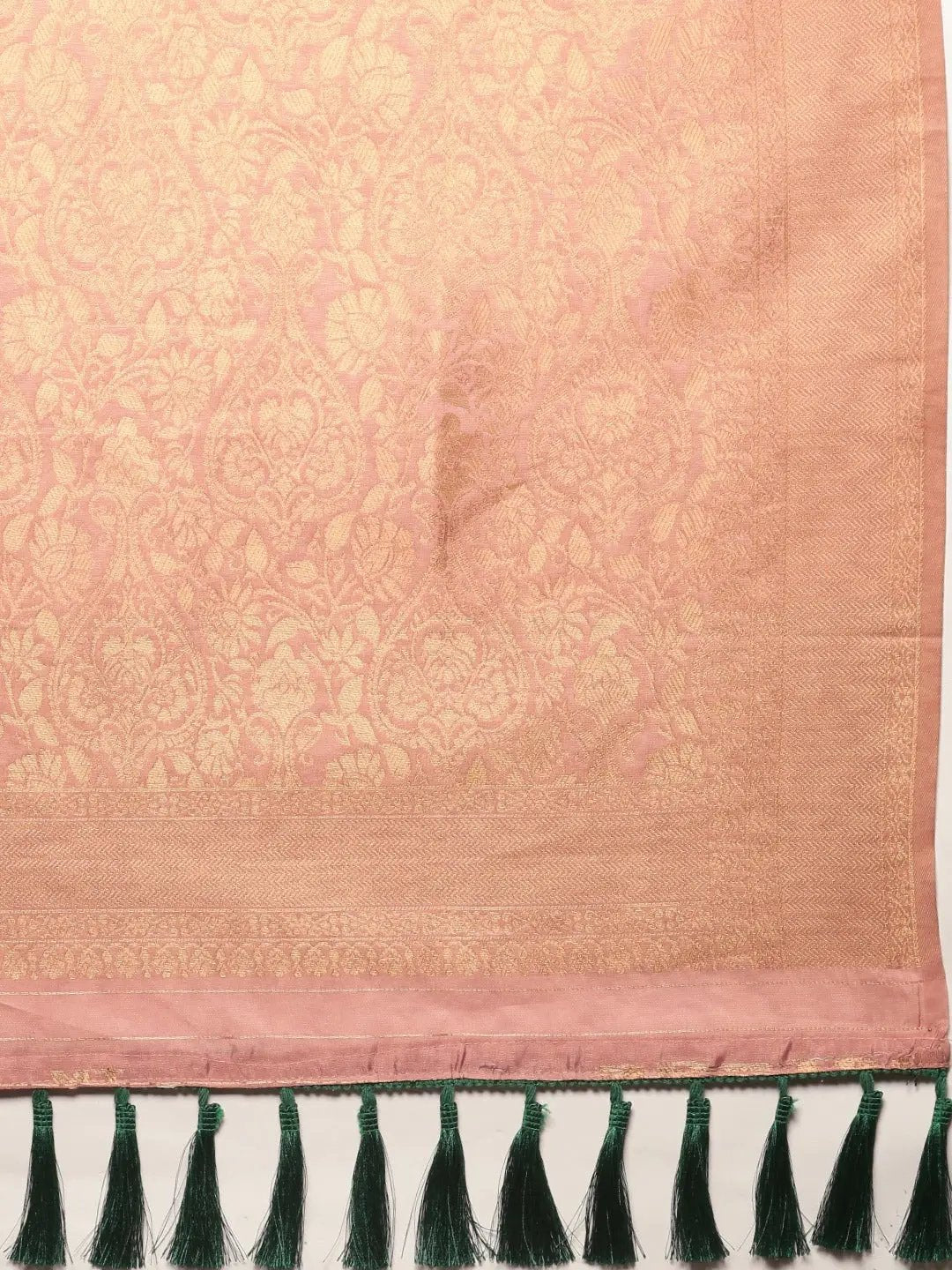 Exclusive Banarasi Katan Silk With Kalamkari Work Saree