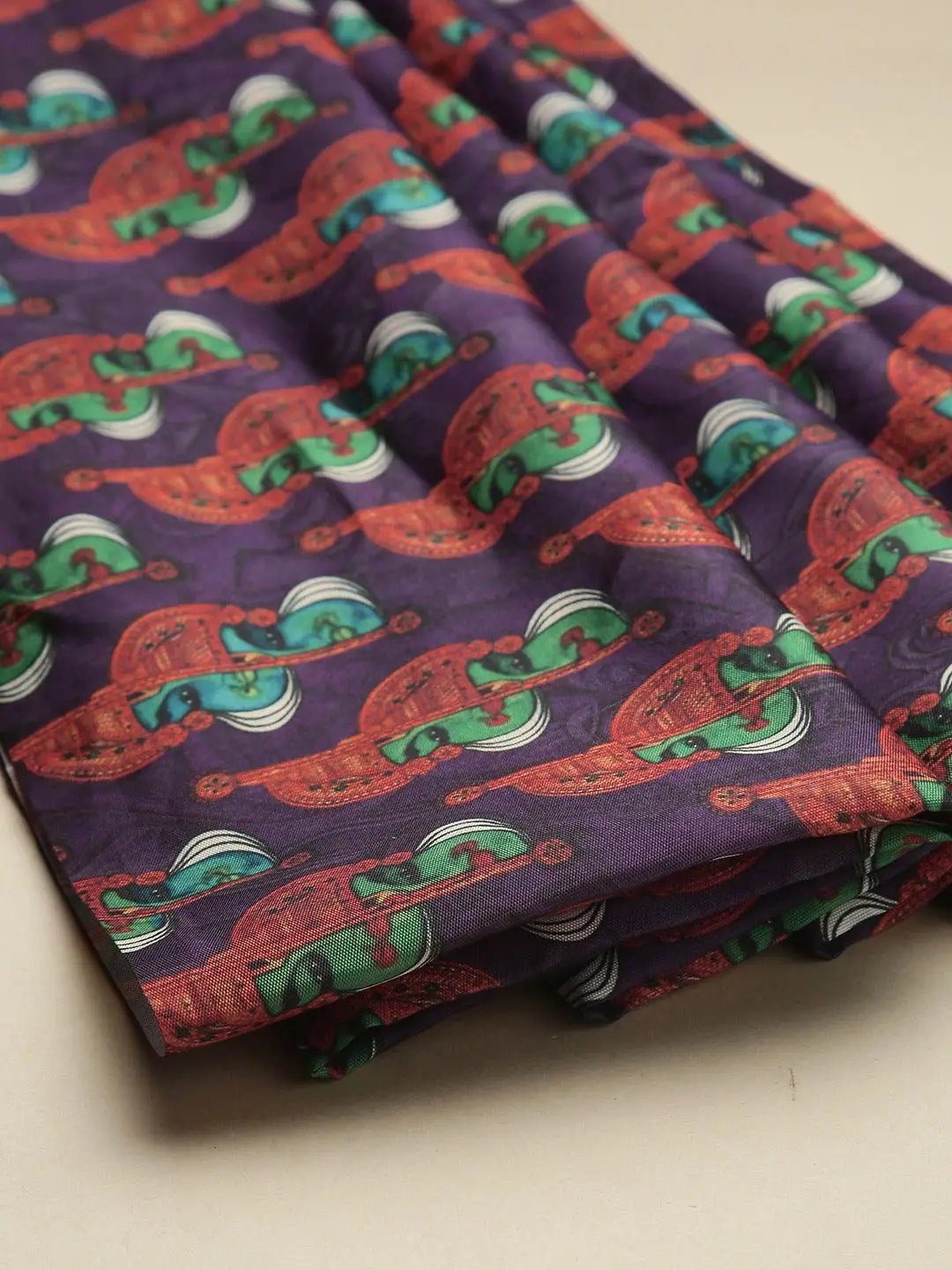Exclusive Banarasi Katan Silk With Kalamkari Work Saree