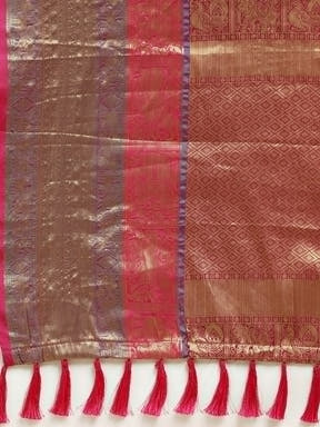 Banarasi Silk Cotton Black Colour Saree With Woven Design