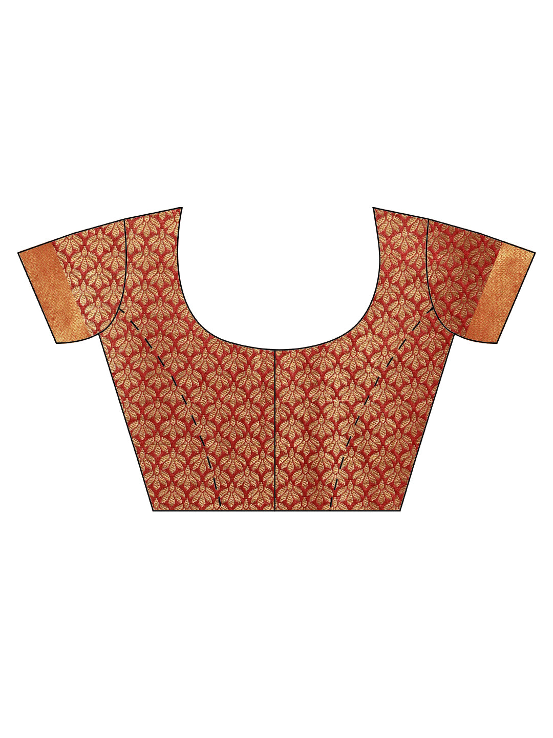 Stylish Gold Colour Geometric Print Kanjivaram Silk Saree 