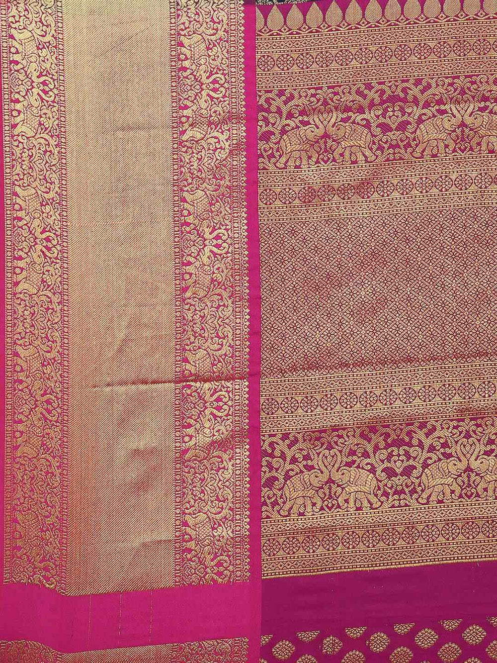 Pure Kanjivaram Navy Colour Zari Silk Saree 