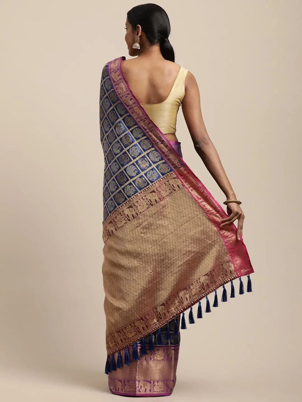 Banarasi Pattu Zari Motifs Festive Wear Saree