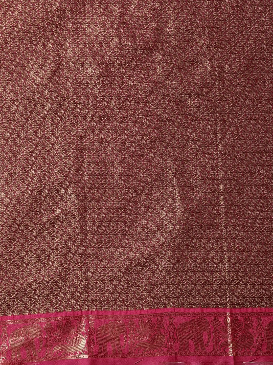 Banarasi Pattu Zari Motifs Festive Wear Saree
