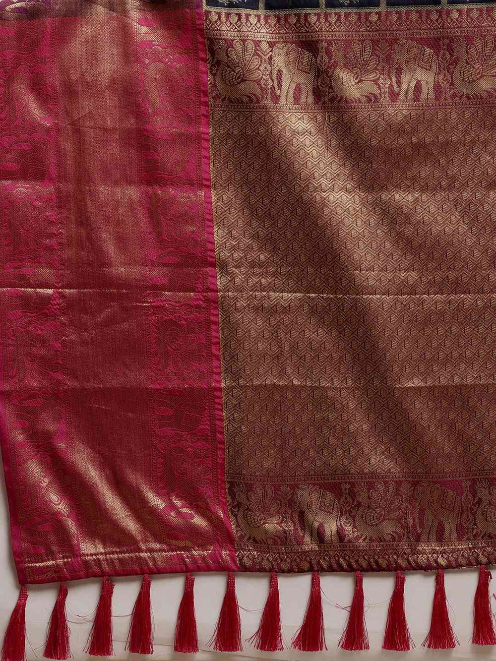  Banarasi Black Colour Woven Design Silk Cotton Saree 
