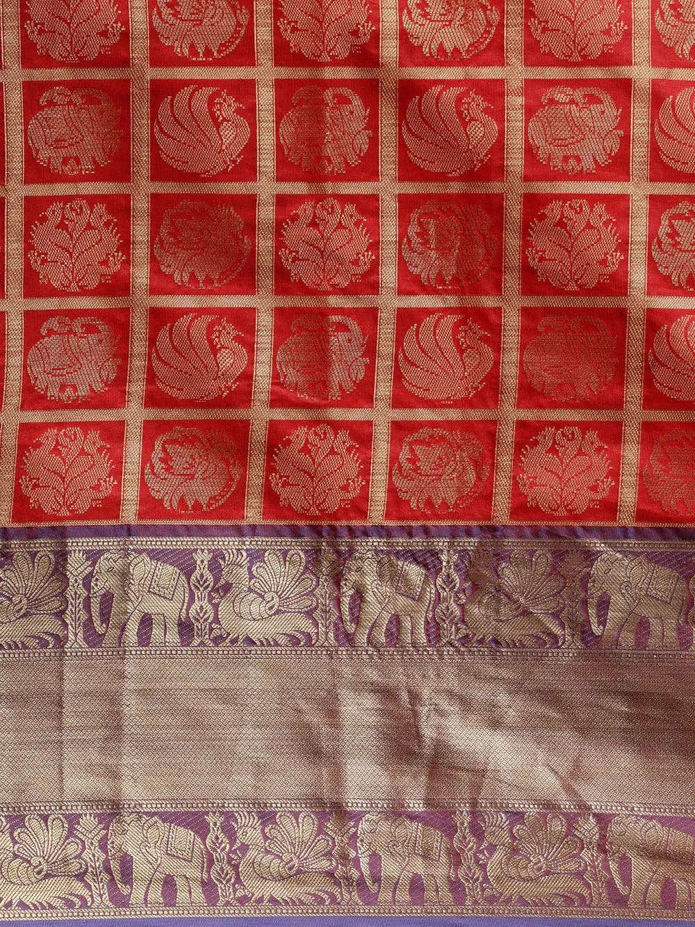 Banarasi Pattu Zari Motifs Festive Wear Saree