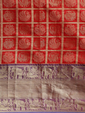 Banarasi Pattu Zari Motifs Festive Wear Saree