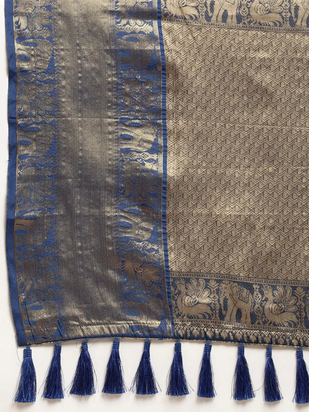 Banarasi Pattu Zari Motifs Festive Wear Saree