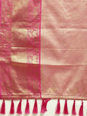 Banarasi Pattu Zari Motifs Festive Wear Saree