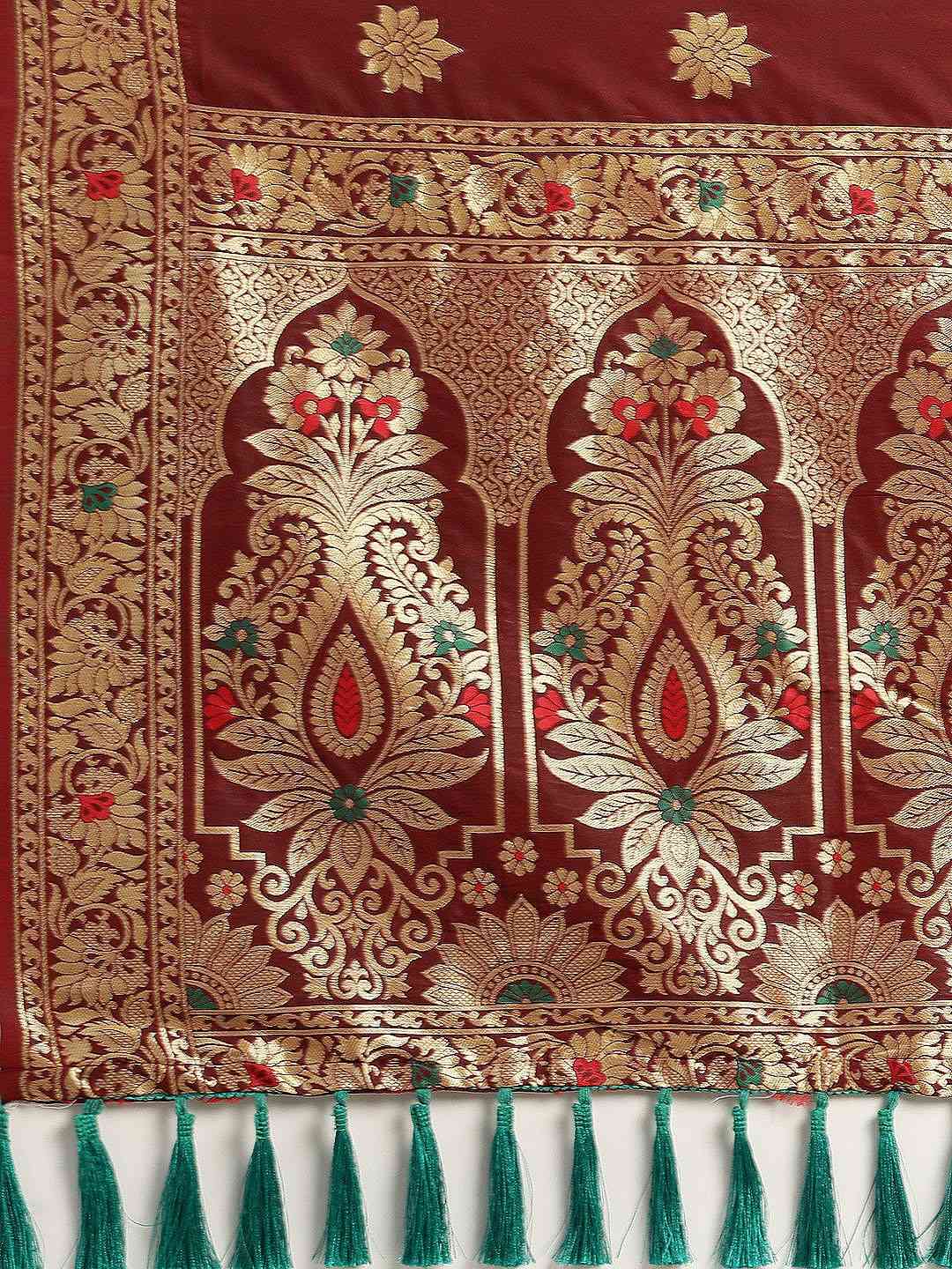  Pure Kanjivaram Brown Colour Silk Saree