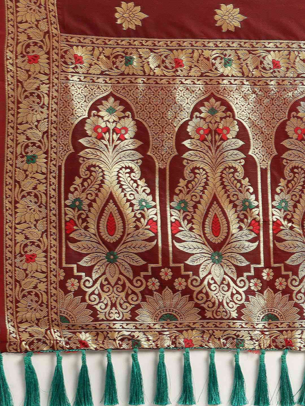 Pure Kanjivaram Brown Colour Silk Saree