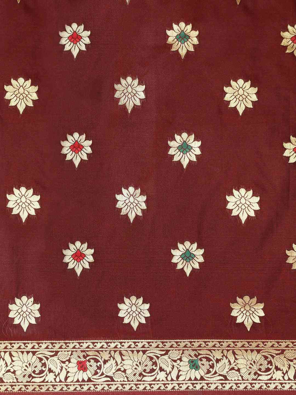 Pure Kanjivaram Brown Colour Silk Saree