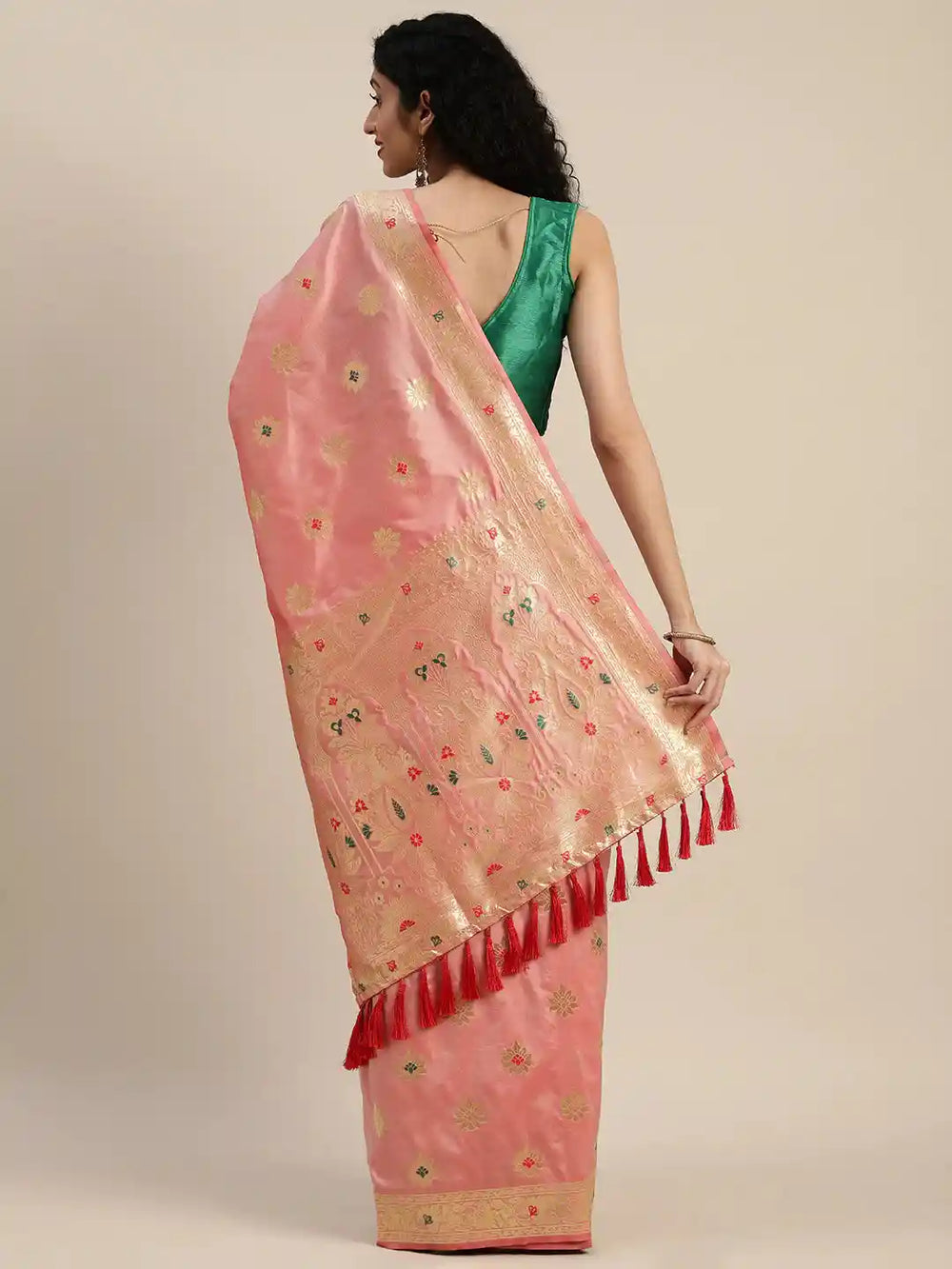  Pure Kanjivaram Silk Saree in Light Pink Colour