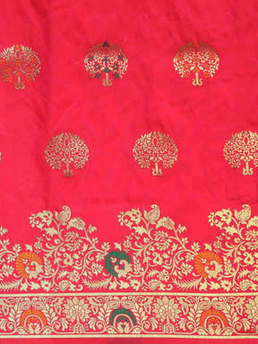  Kanjivaram Silk Woven Designs And Zari Work Saree