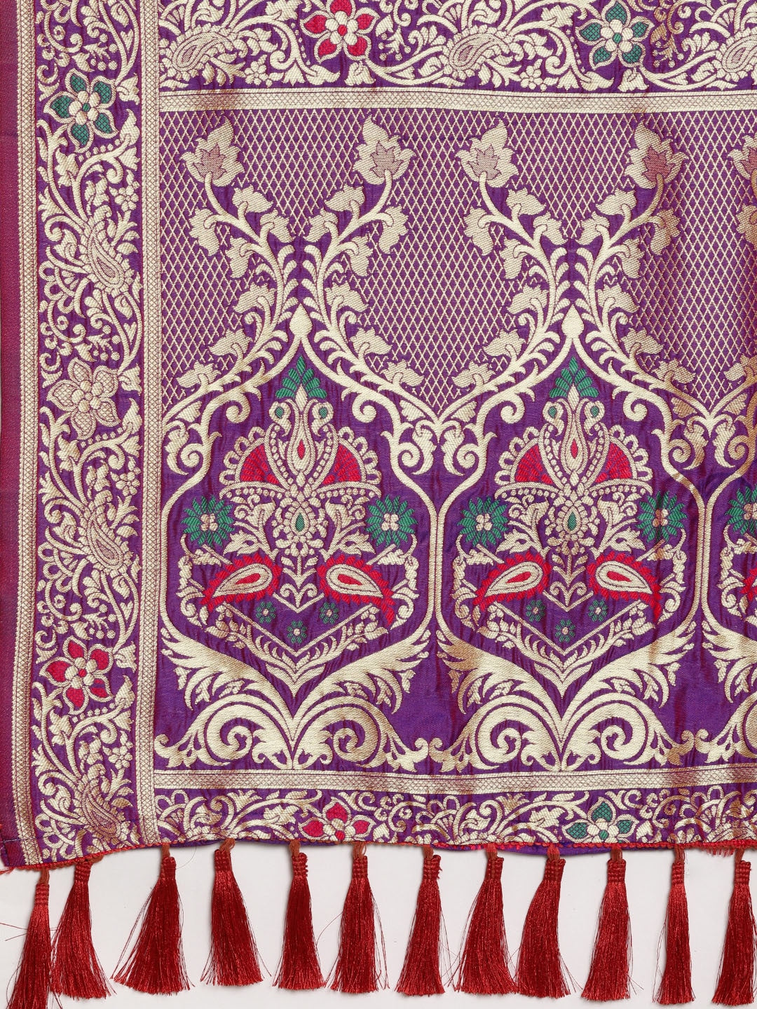  Stylish Purple Kanjivaram Silk Saree
