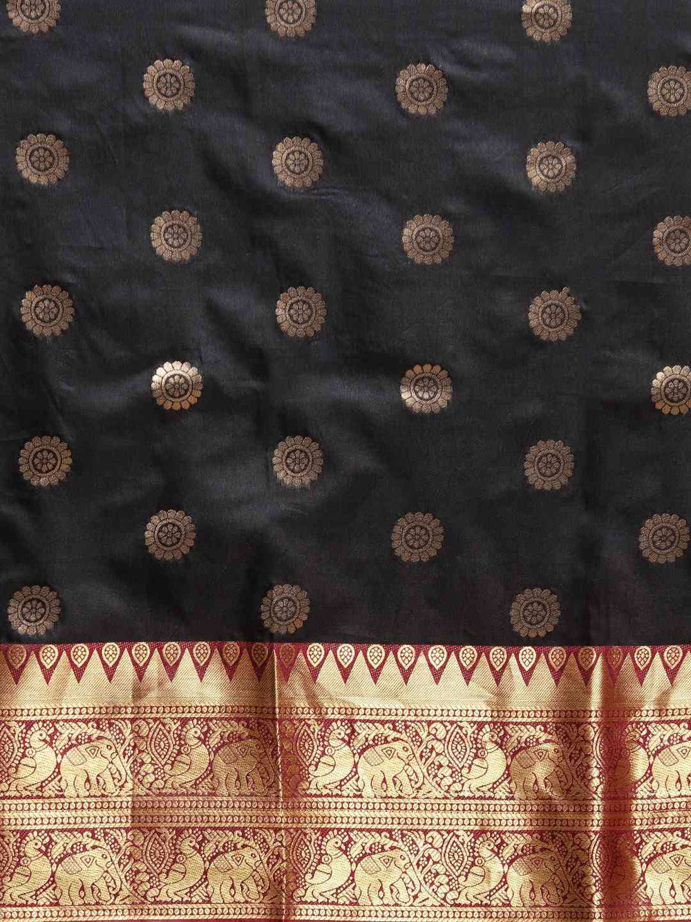 Kanjivaram Black Colour Silk Saree