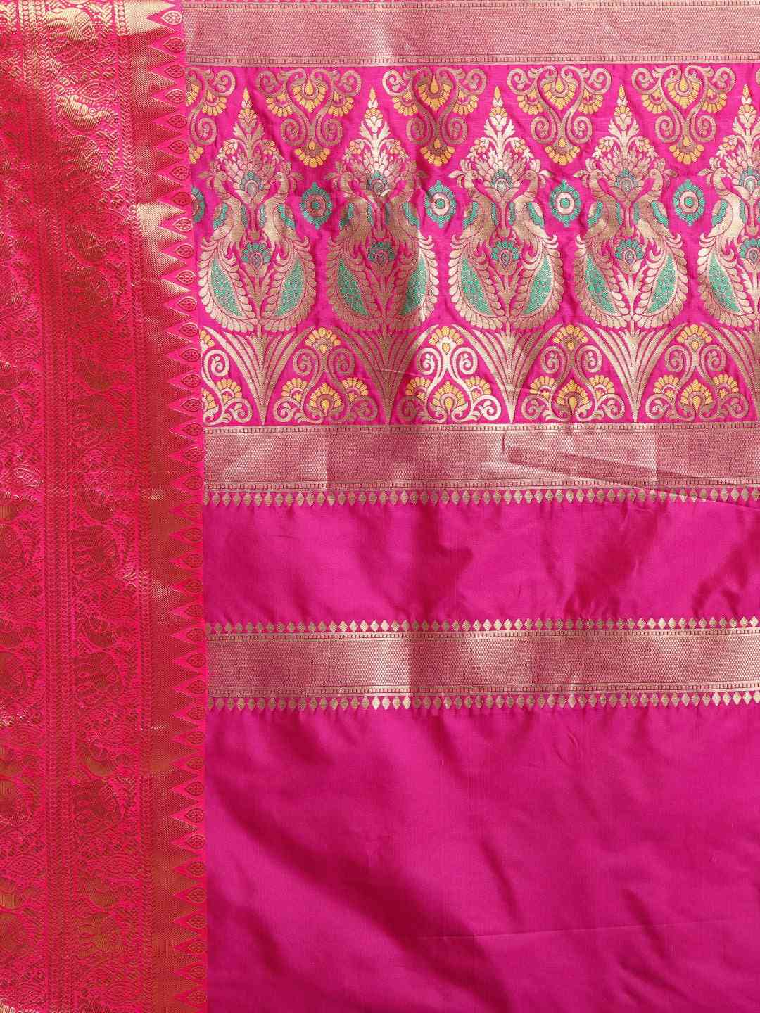  Kanjivaram Purple Silk Saree With Zari Border