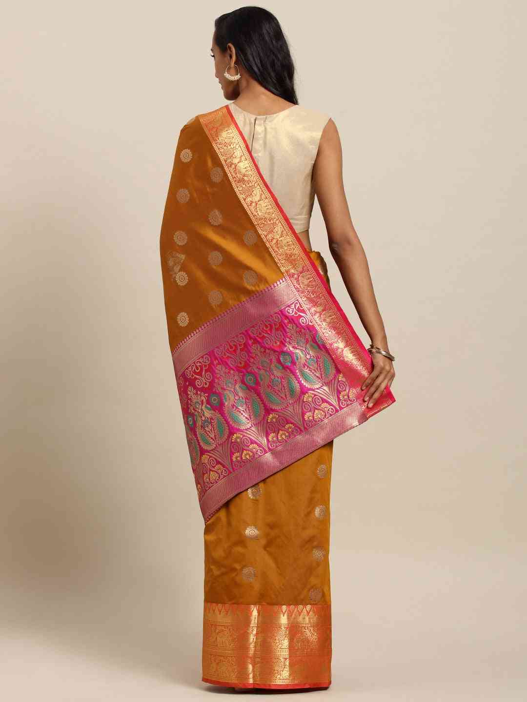 Exclusive Kanjivaram Honey Yellow Colour Silk Saree