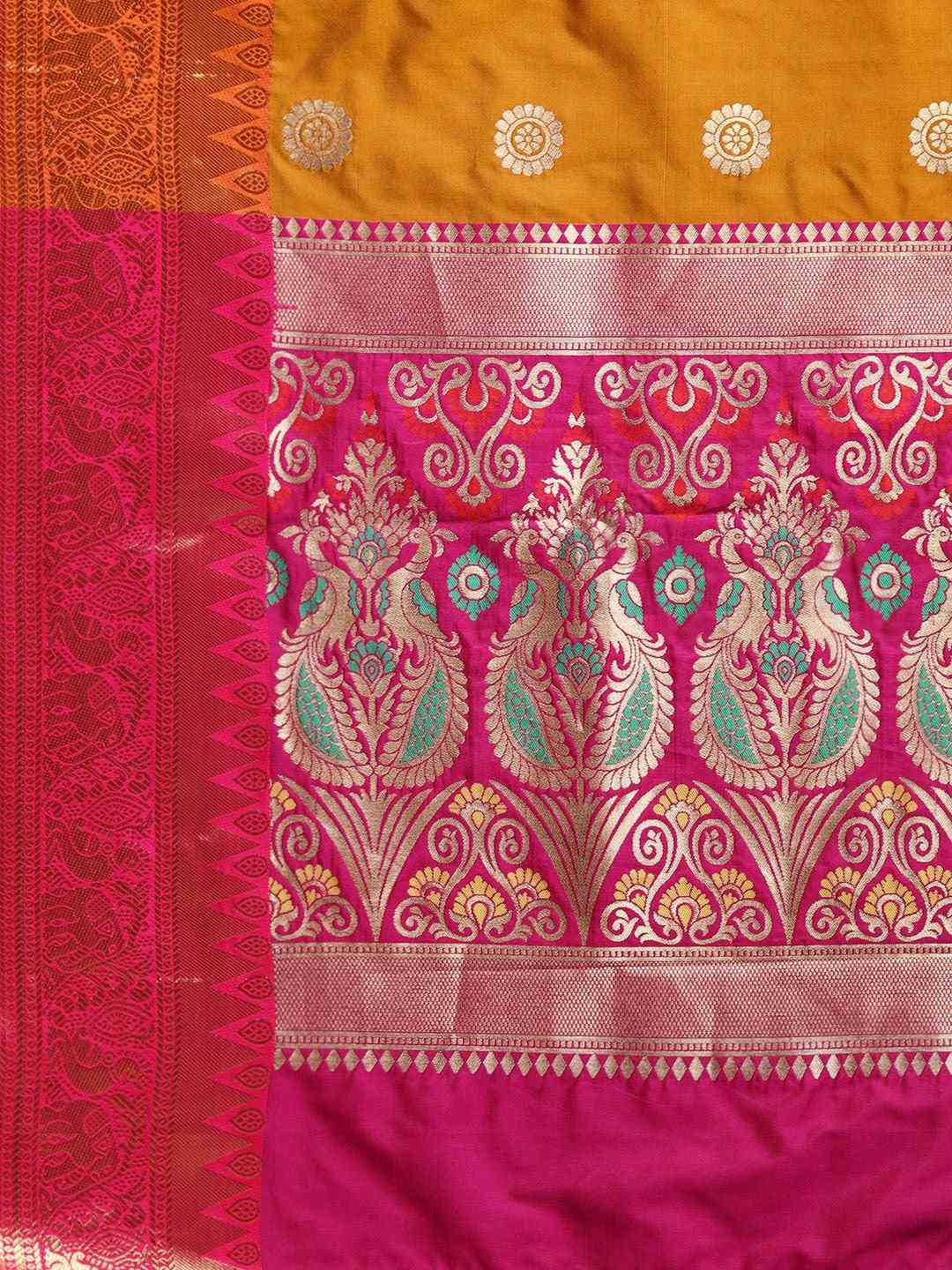 Exclusive Kanjivaram Honey Yellow Colour Silk Saree