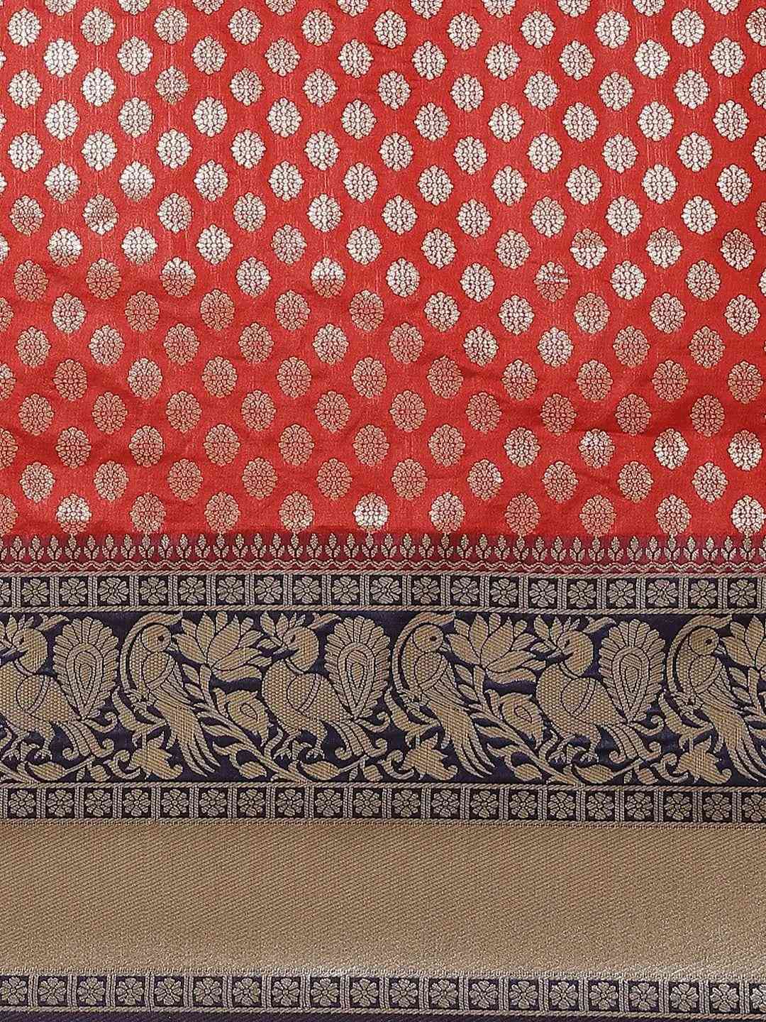 Exclusive Banarasi Katan Silk Butti Motif Saree | Vastranand