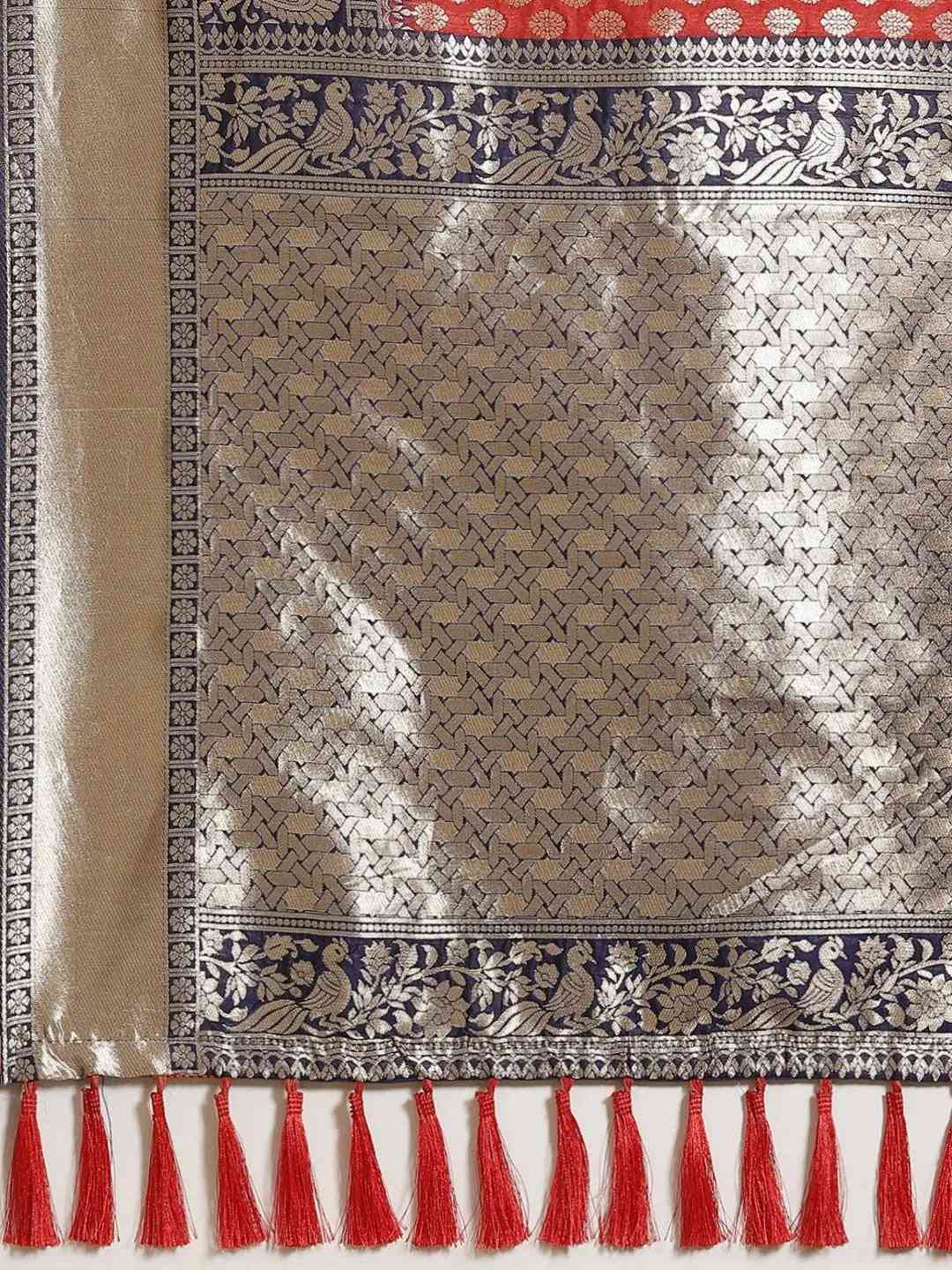 Exclusive Banarasi Katan Silk Butti Motif Saree | Vastranand