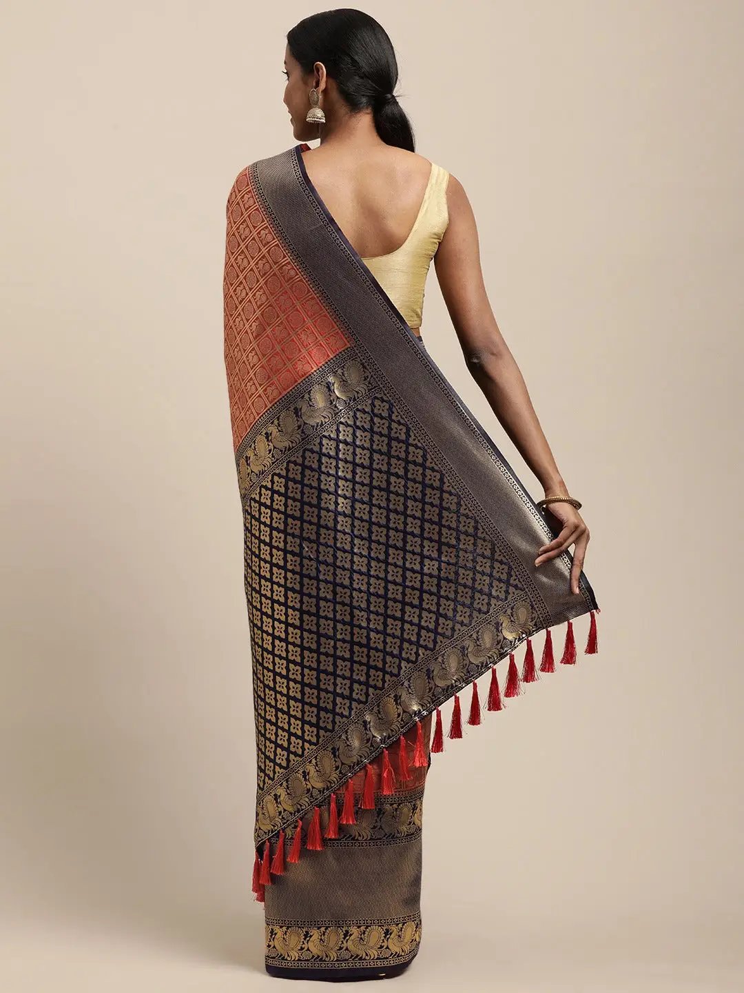 Silk Pattu Border Banarasi Designer Saree