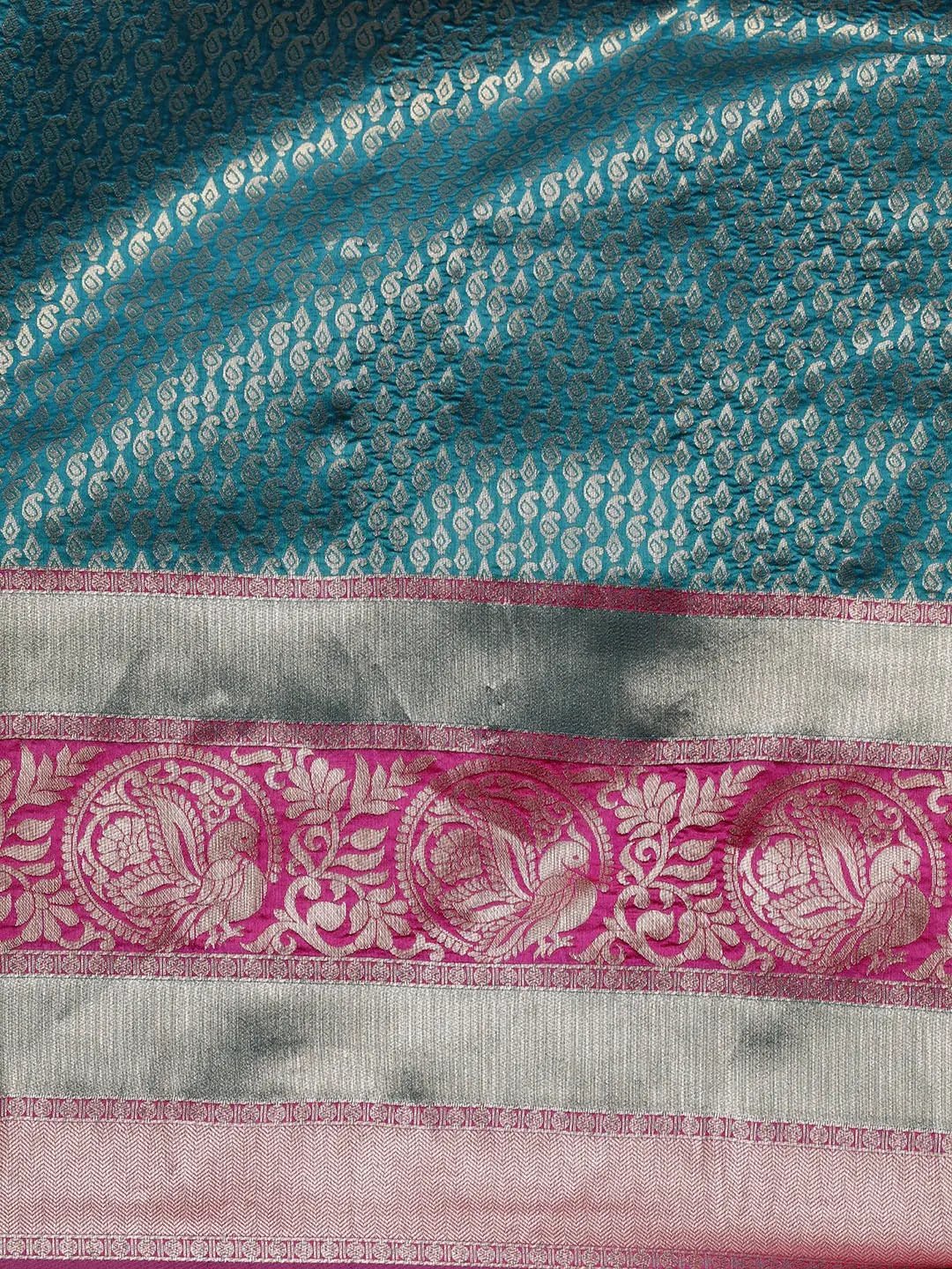 Silk Pattu Border Banarasi Designer Sare