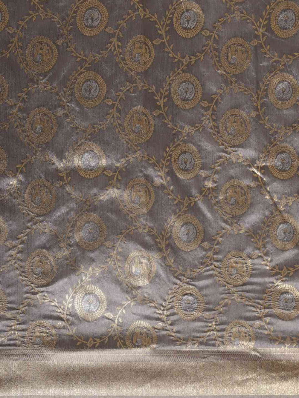 Exclusive Banarasi Grey Colour Woven Design Silk Saree