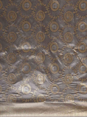 Exclusive Banarasi Grey Colour Woven Design Silk Saree