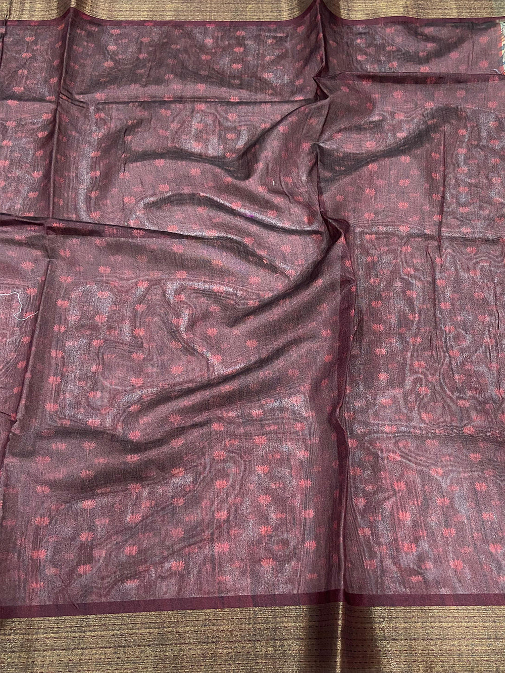 Grey Kalamkari Tussar Silk Saree
