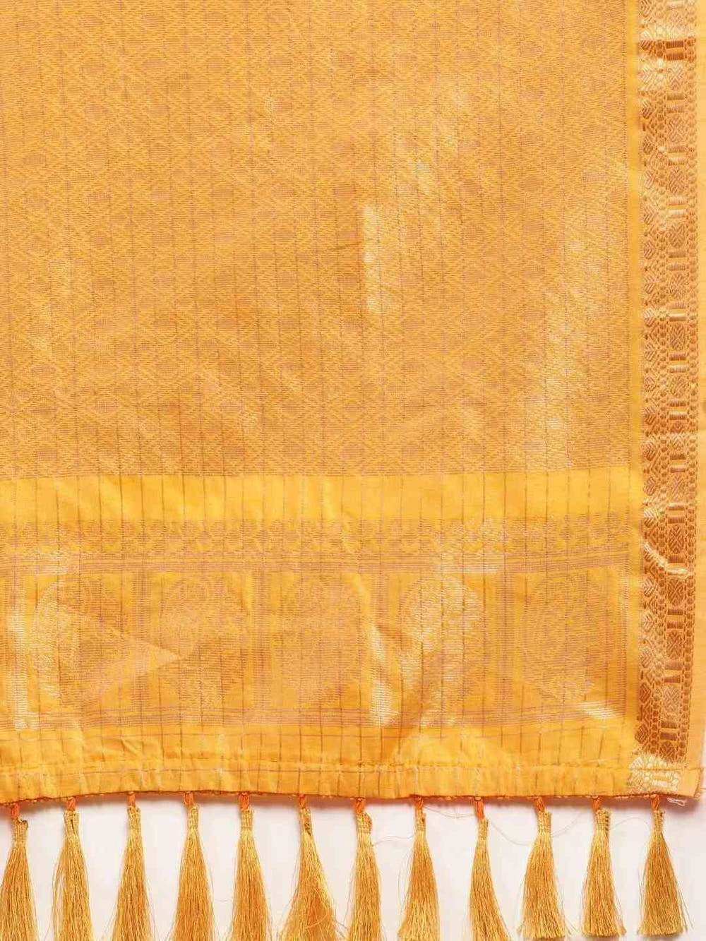 Banarasi Silver Zari Chex Design Kanjivaram Border Saree