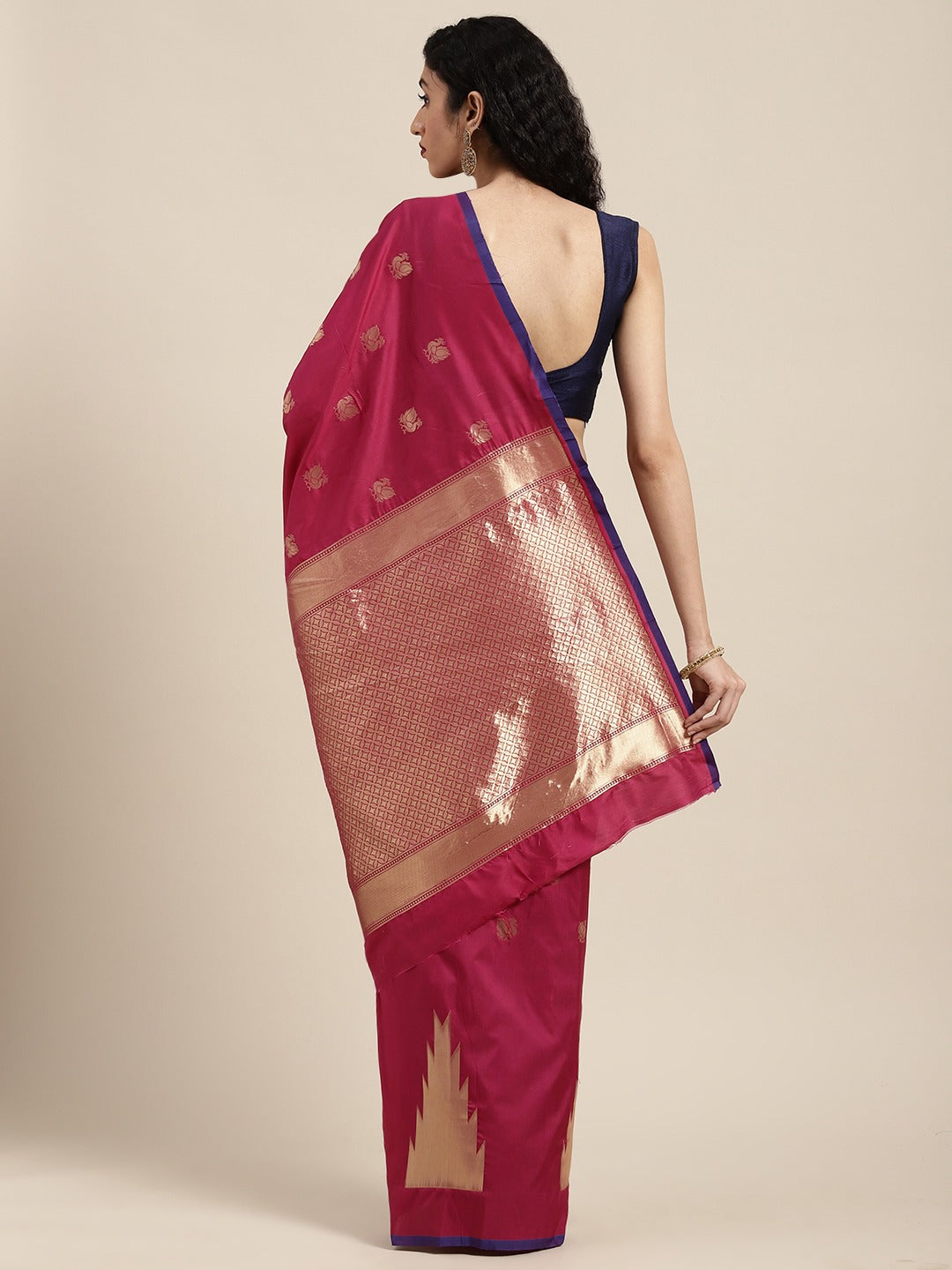  Beautiful Maroon Colour Silk Woven Banarasi Saree