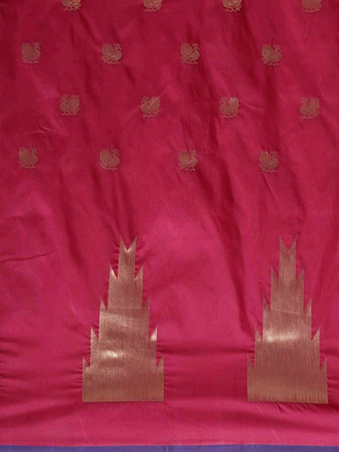  Beautiful Maroon Colour Silk Woven Banarasi Saree