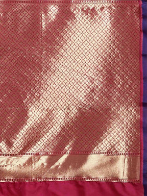  Beautiful Maroon Colour Silk Woven Banarasi Saree