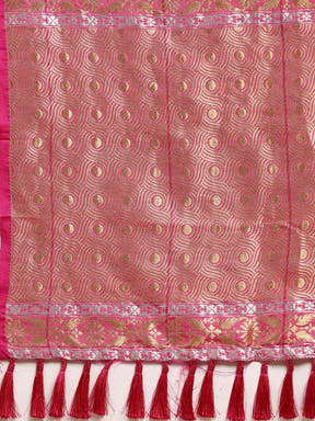  Banarasi Mustard Coour Woven Zari Design Saree