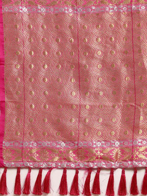  Banarasi Mustard Coour Woven Zari Design Saree