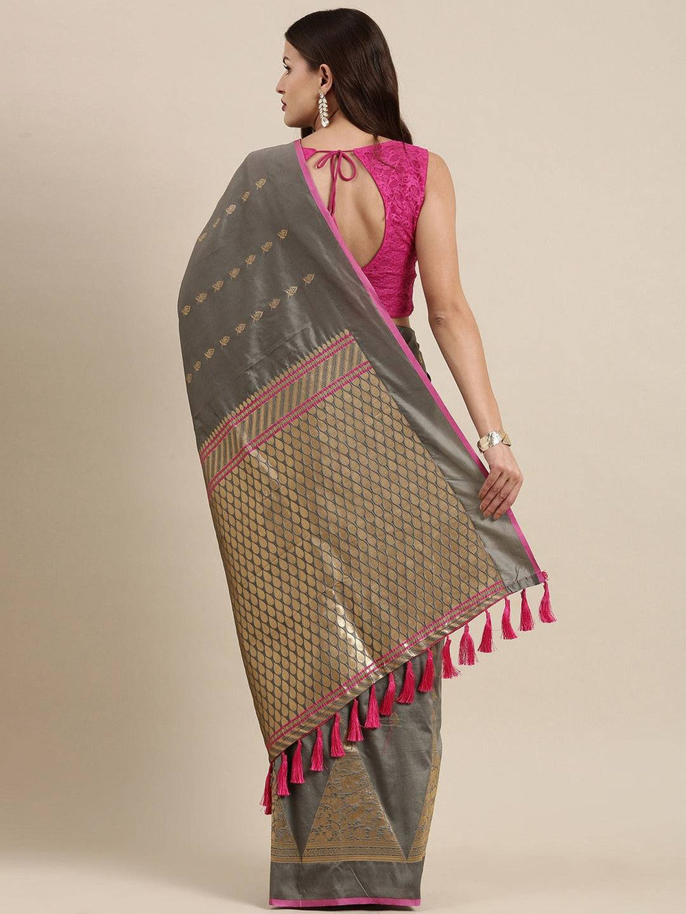 Banarasi Soft Silk Kanchi Zari Weaving Saree 