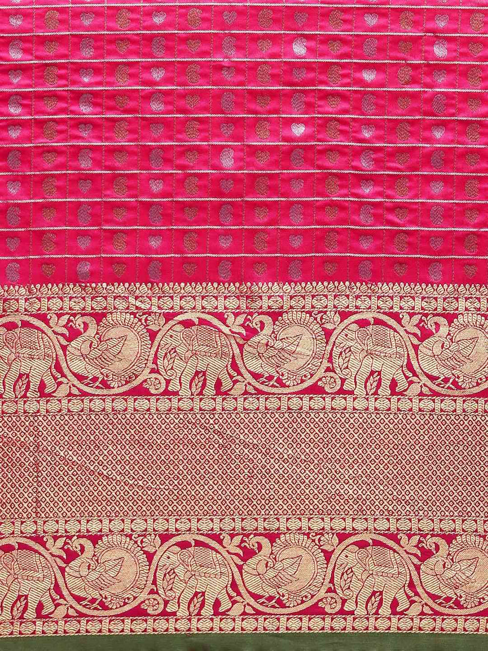 Stylish Banarasi Pink Colour Saree With Woven Design 