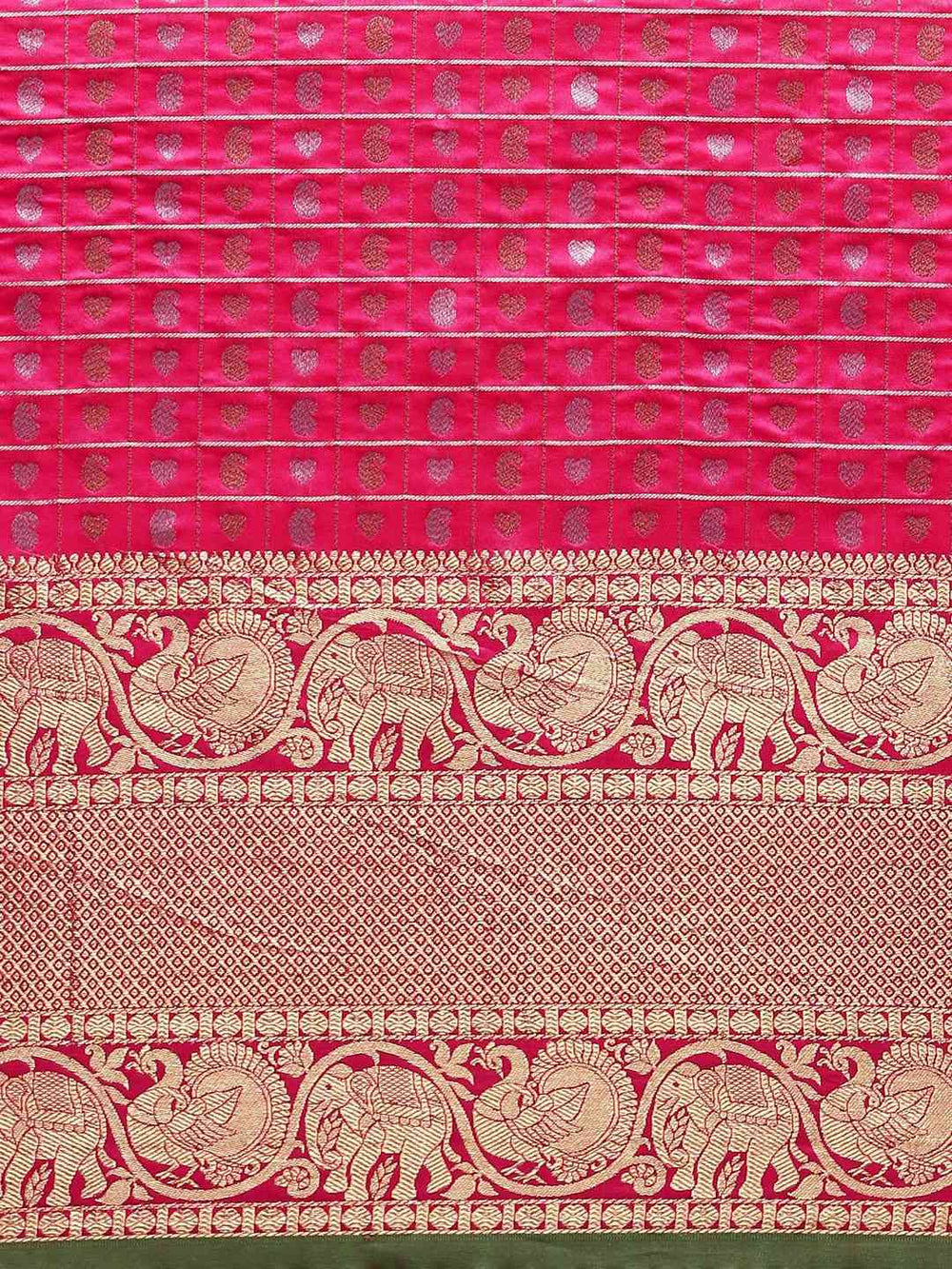 Stylish Banarasi Pink Colour Saree With Woven Design 
