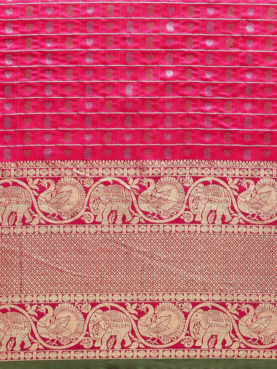 Stylish Banarasi Pink Colour Saree With Woven Design 