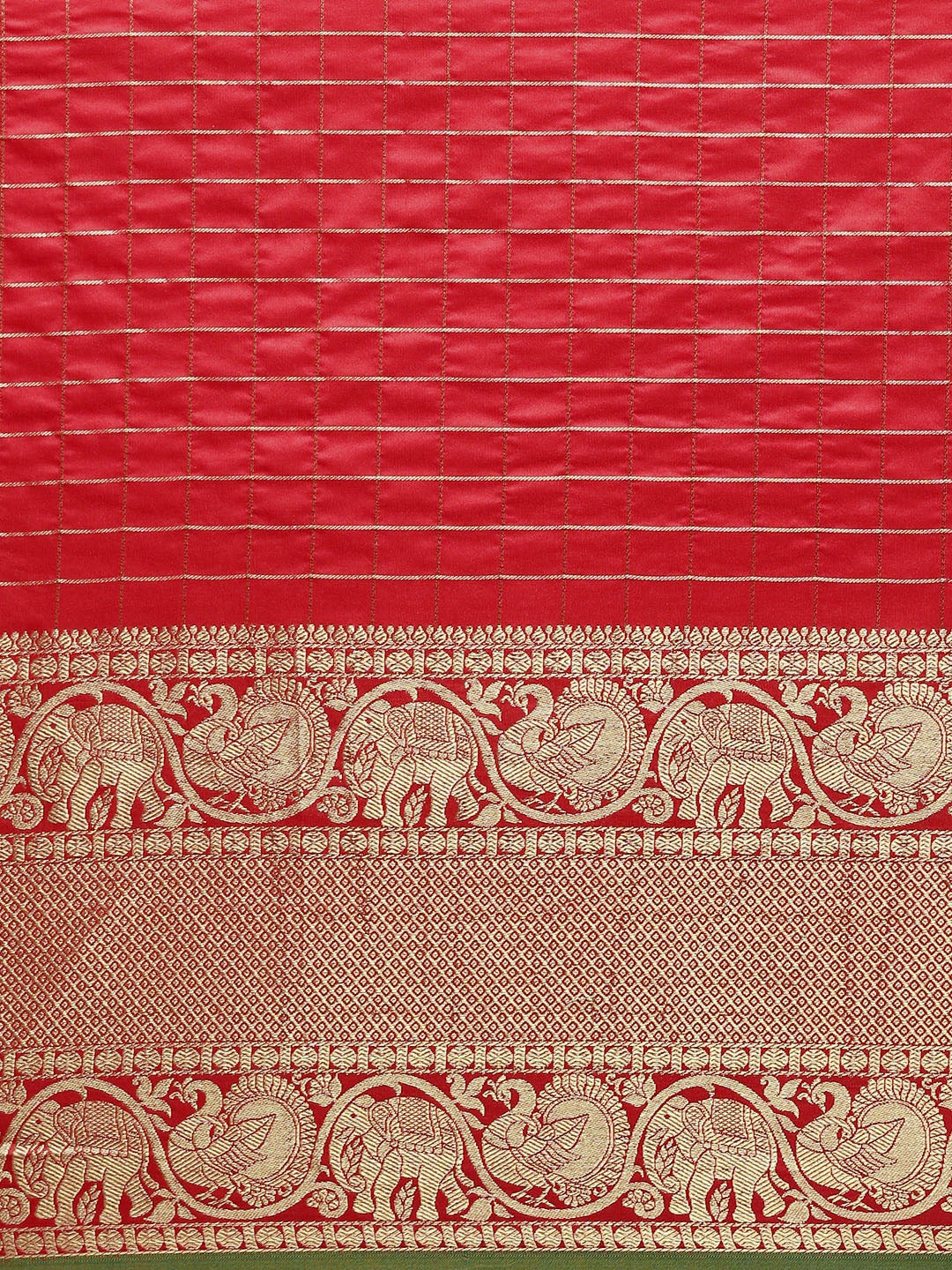 Attractive Banarasi Red Colour Woven Design Saree